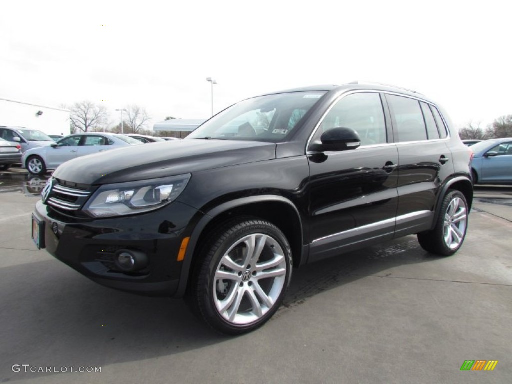 2012 Tiguan SEL - Deep Black Metallic / Black photo #1