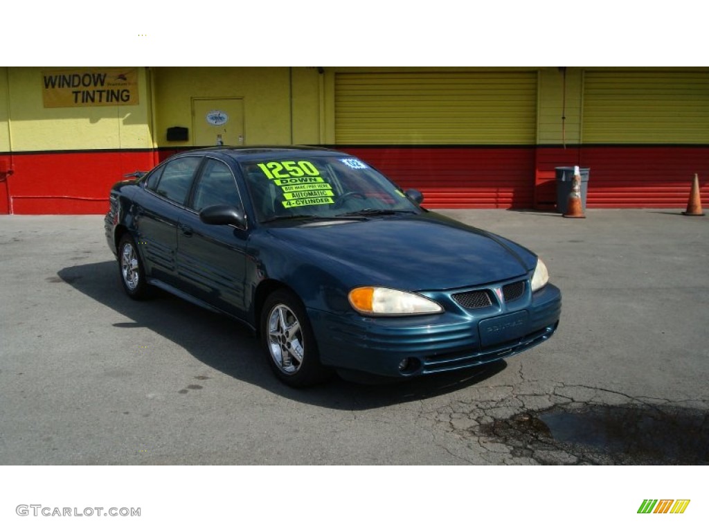 2002 Grand Am SE Sedan - Dark Tropic Teal Metallic / Dark Pewter photo #1
