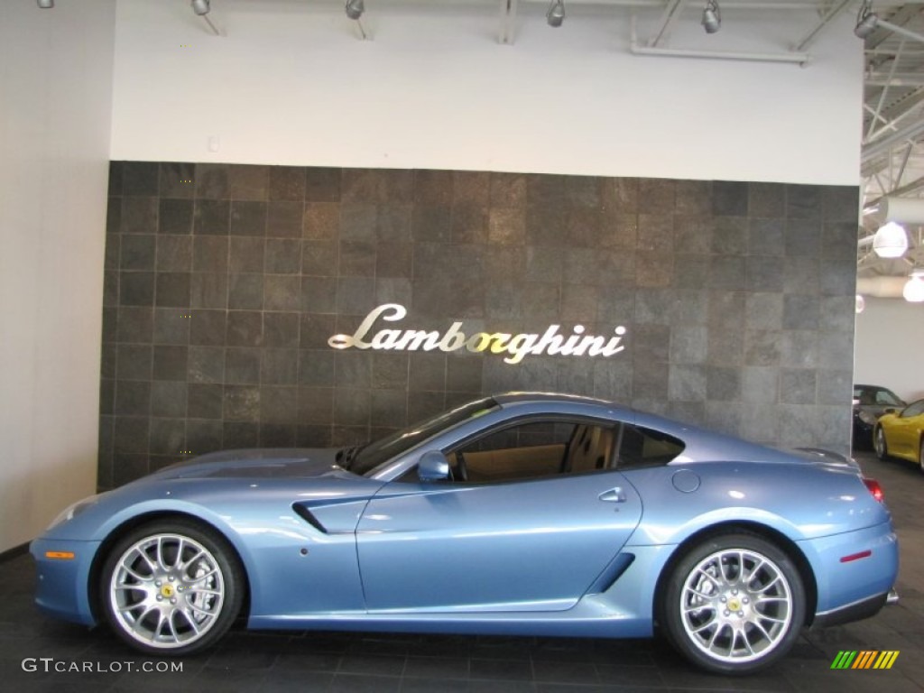 Blue Mirabeau 2009 Ferrari 599 GTB Fiorano Standard 599 GTB Fiorano Model Exterior Photo #61223491