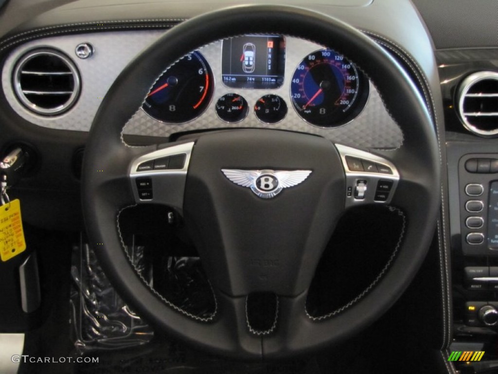 2011 Bentley Continental GTC Speed 80-11 Edition Beluga Steering Wheel Photo #61224463