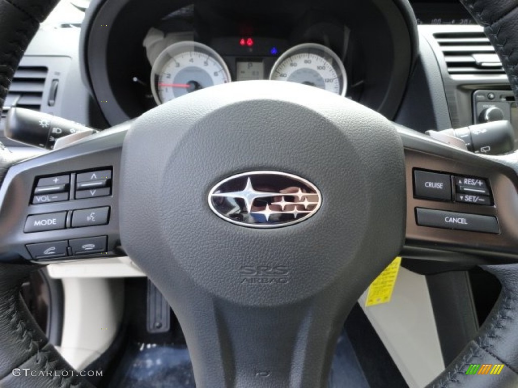 2012 Subaru Impreza 2.0i Premium 5 Door Ivory Steering Wheel Photo #61224784