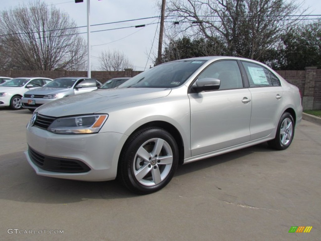 2012 Jetta TDI Sedan - White Gold Metallic / Titan Black photo #1