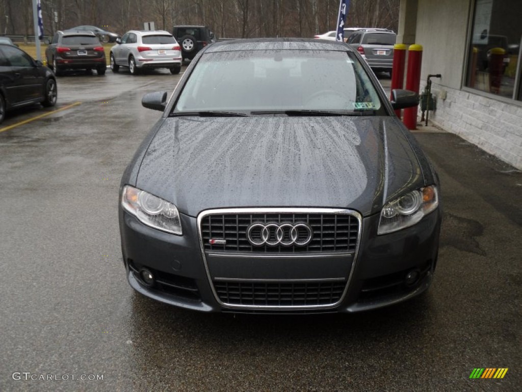 2008 A4 2.0T quattro Sedan - Dolphin Grey Metallic / Black photo #3