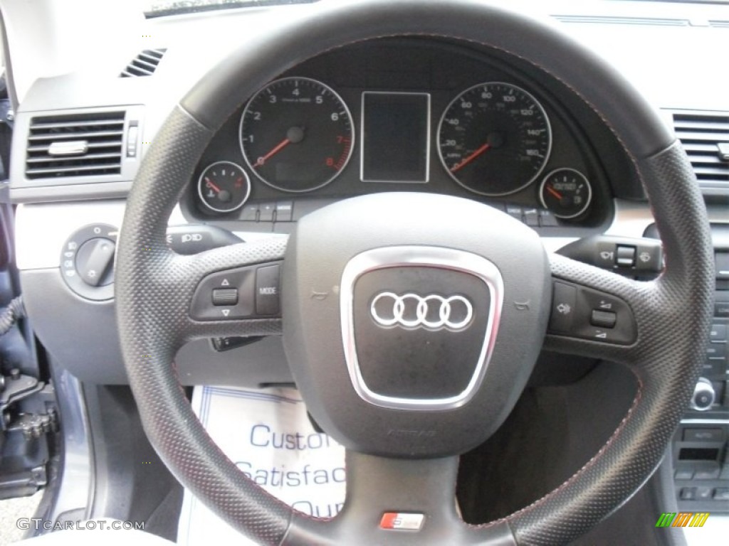 2008 A4 2.0T quattro Sedan - Dolphin Grey Metallic / Black photo #16