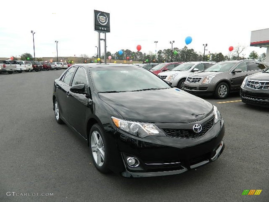 2012 Camry SE - Attitude Black Metallic / Black/Ash photo #1