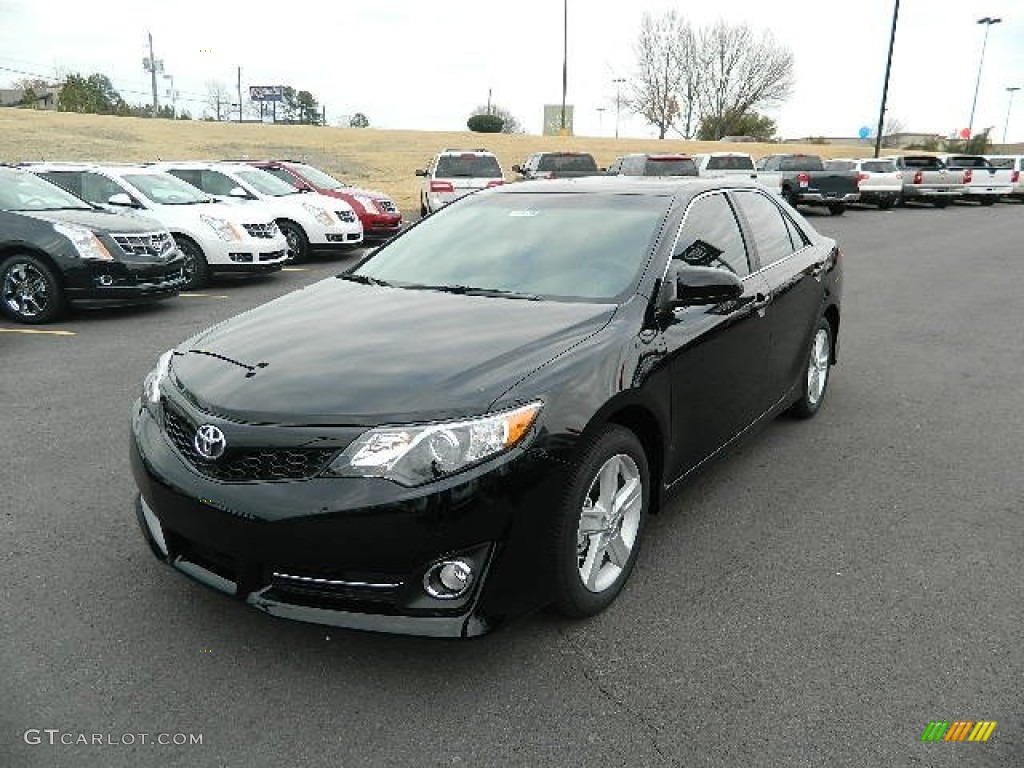 2012 Camry SE - Attitude Black Metallic / Black/Ash photo #7