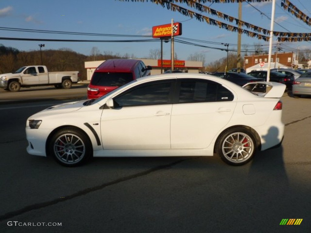 2010 Lancer Evolution GSR - Wicked White / Black Sport Fabric photo #2
