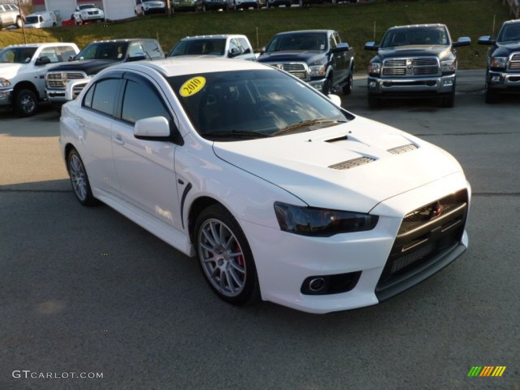 2010 Lancer Evolution GSR - Wicked White / Black Sport Fabric photo #5