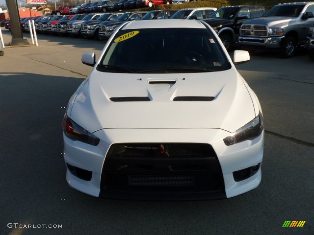 2010 Lancer Evolution GSR - Wicked White / Black Sport Fabric photo #6