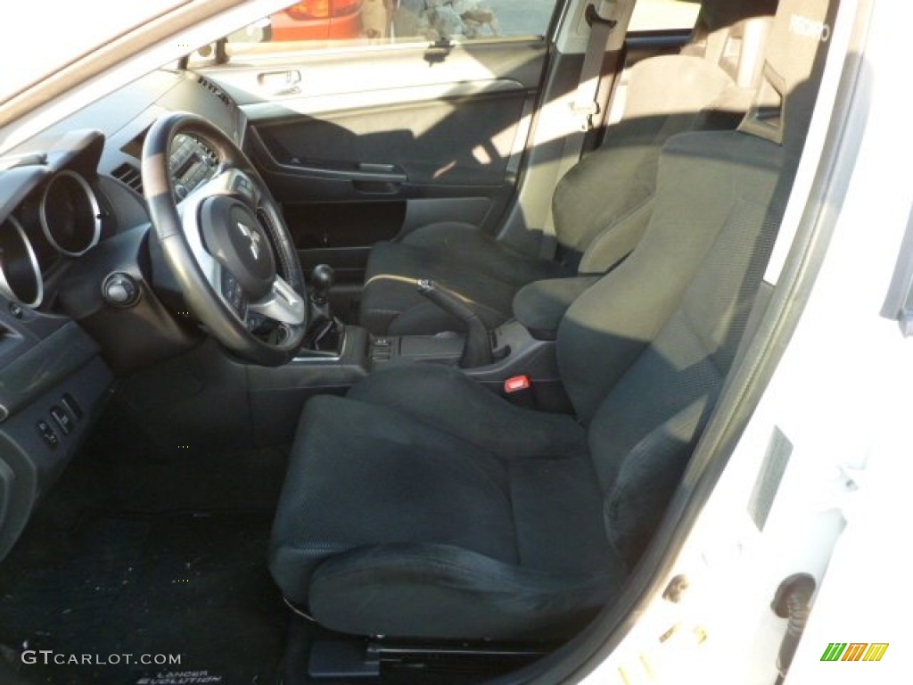 2010 Lancer Evolution GSR - Wicked White / Black Sport Fabric photo #8