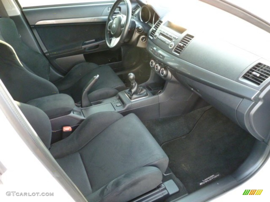 2010 Lancer Evolution GSR - Wicked White / Black Sport Fabric photo #19