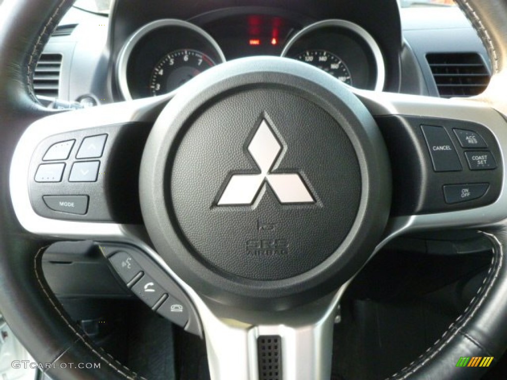 2010 Lancer Evolution GSR - Wicked White / Black Sport Fabric photo #23