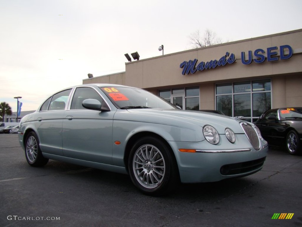 2006 S-Type 3.0 - Seafrost Metallic / Champagne photo #2