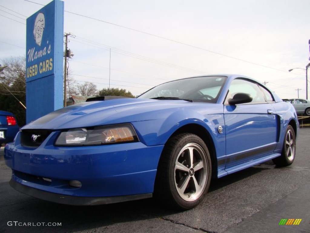 2004 Mustang Mach 1 Coupe - Azure Blue / Dark Charcoal photo #4