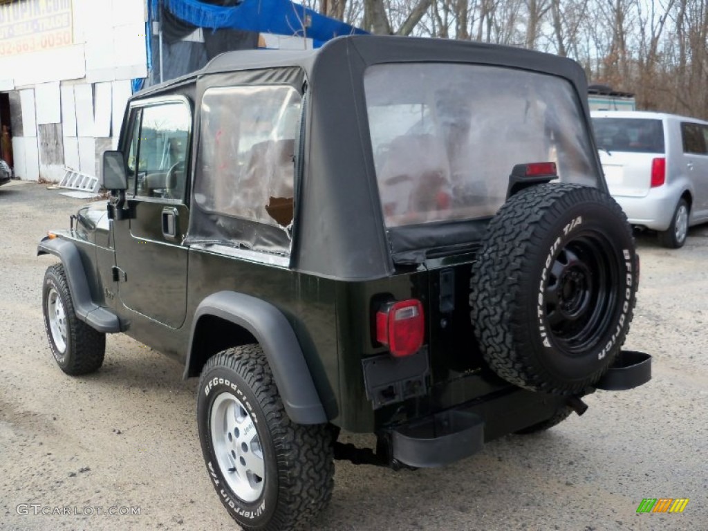 1995 Wrangler S 4x4 - Moss Green Pearl / Spice Beige photo #6