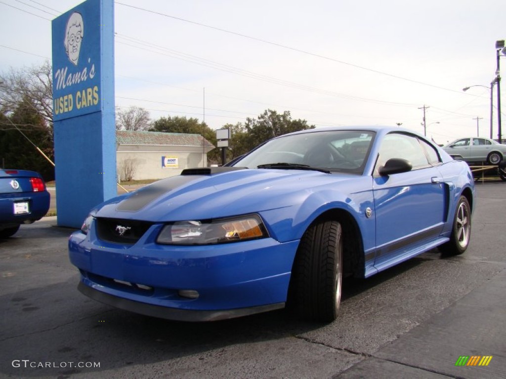 2004 Mustang Mach 1 Coupe - Azure Blue / Dark Charcoal photo #27
