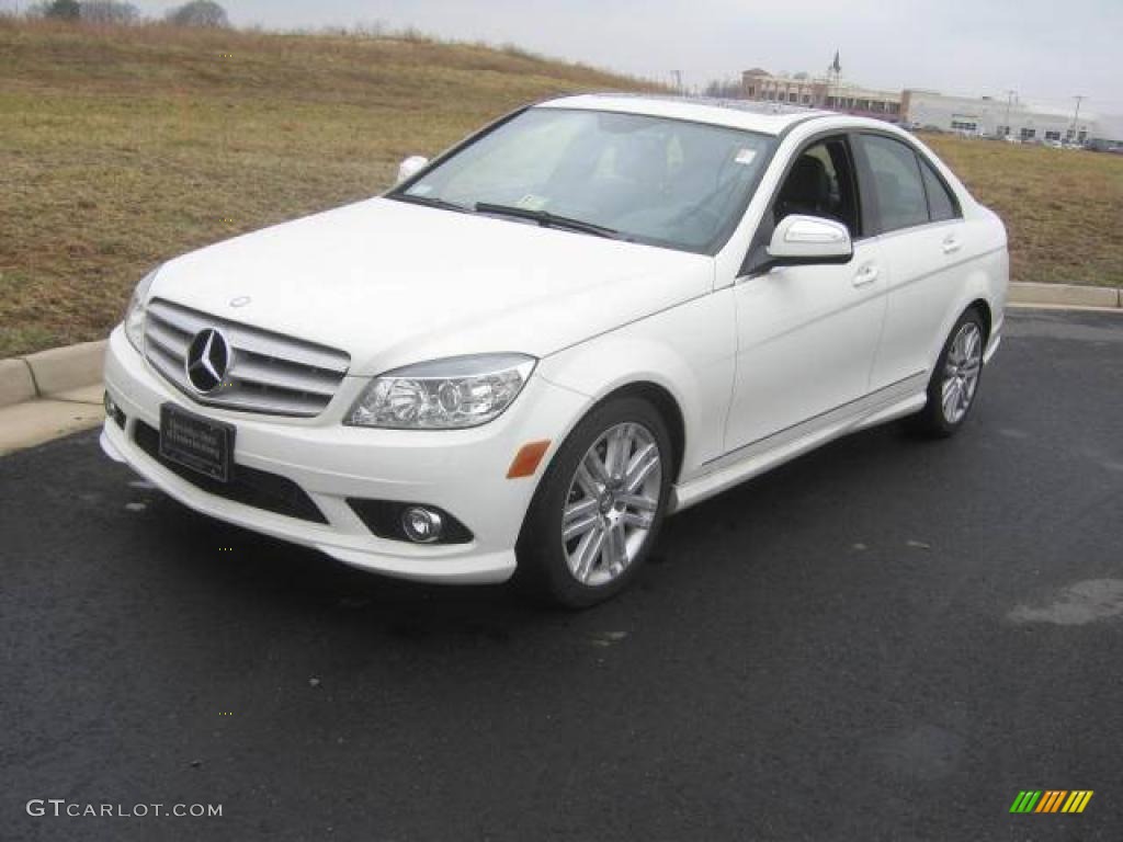 2008 C 300 4Matic Sport - Arctic White / Black photo #1