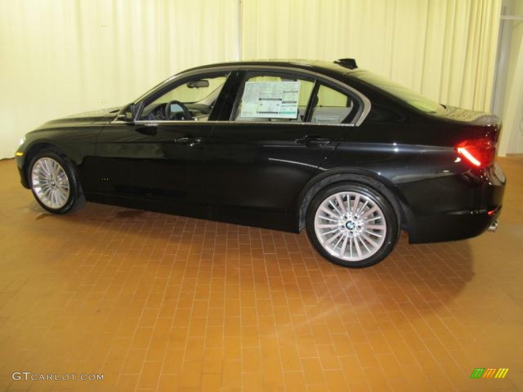 2012 3 Series 328i Sedan - Black Sapphire Metallic / Veneto Beige photo #4