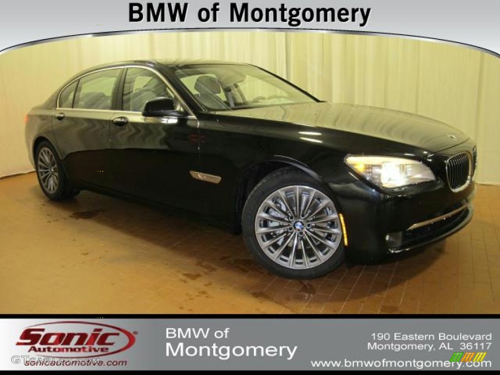 2012 7 Series 740Li Sedan - Black Sapphire Metallic / Oyster/Black photo #1