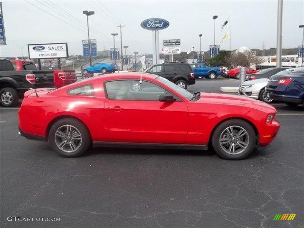 2011 Mustang V6 Premium Coupe - Race Red / Stone photo #2