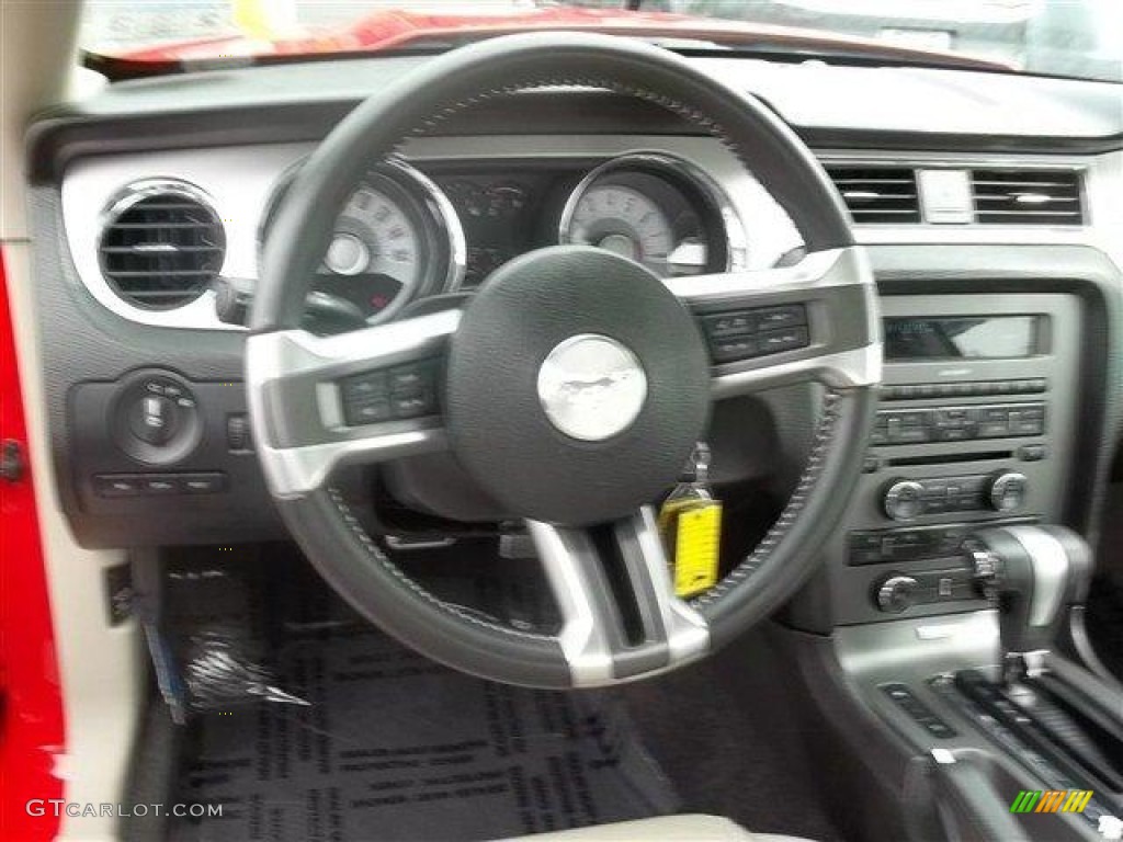 2011 Mustang V6 Premium Coupe - Race Red / Stone photo #11