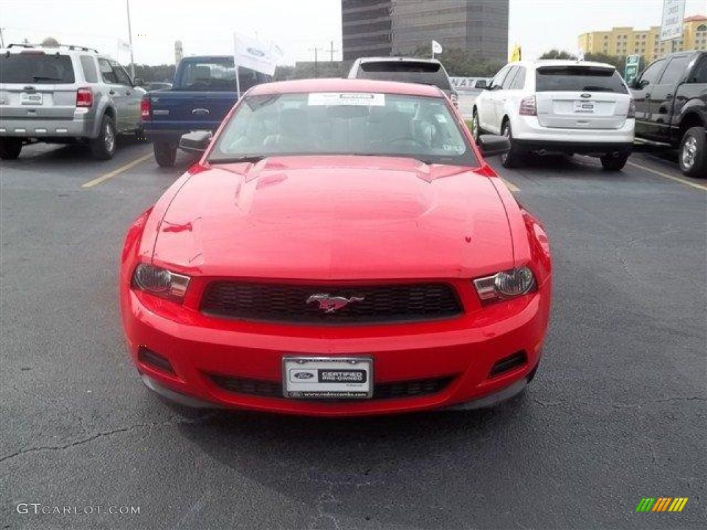 2011 Mustang V6 Premium Coupe - Race Red / Stone photo #15