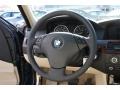 Cream Beige 2009 BMW 5 Series 528xi Sedan Steering Wheel