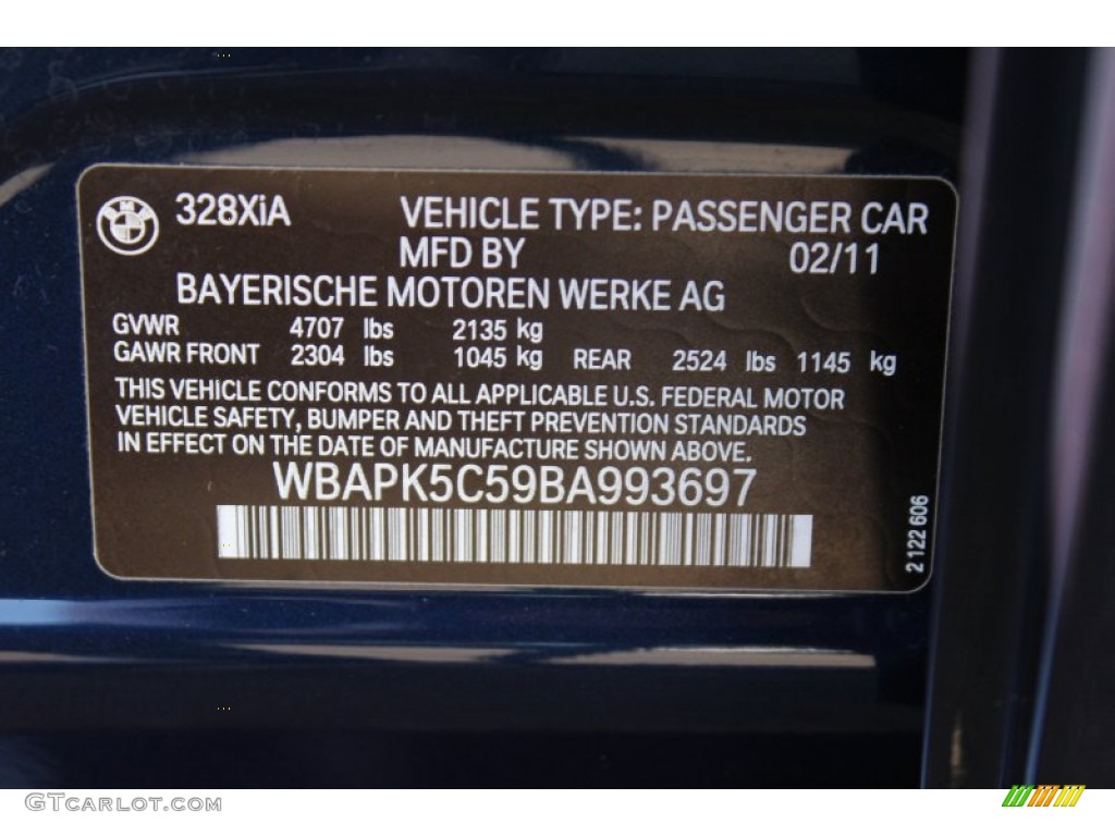 2011 3 Series 328i xDrive Sedan - Deep Sea Blue Metallic / Saddle Brown Dakota Leather photo #33
