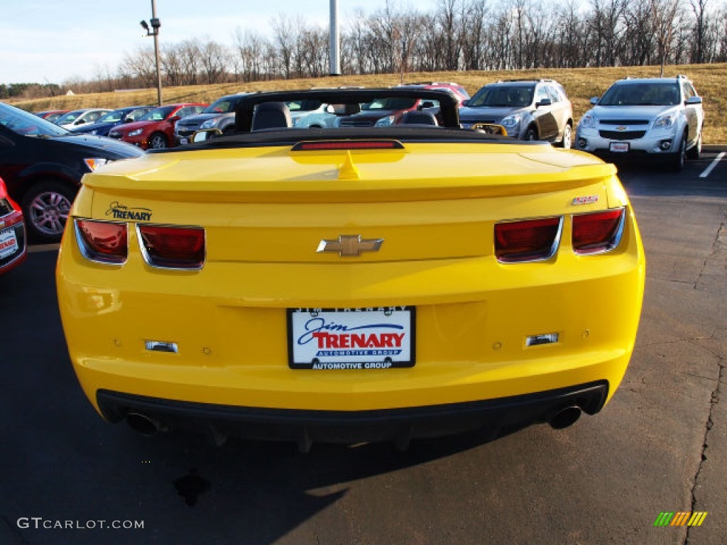 2011 Camaro SS/RS Convertible - Rally Yellow / Black photo #6