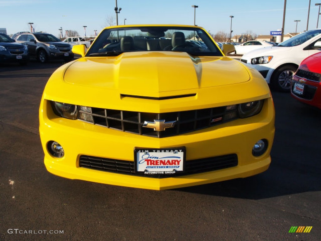 2011 Camaro SS/RS Convertible - Rally Yellow / Black photo #8