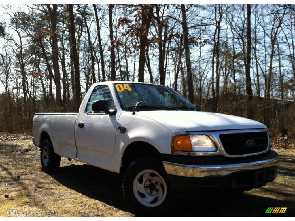 2004 F150 XL Heritage Regular Cab 4x4 - Oxford White / Heritage Graphite Grey photo #1