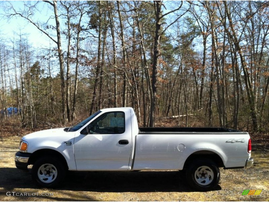 2004 F150 XL Heritage Regular Cab 4x4 - Oxford White / Heritage Graphite Grey photo #4