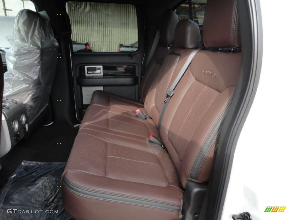 Platinum Sienna Brown/Black Leather Interior 2012 Ford F150 Platinum SuperCrew 4x4 Photo #61238111