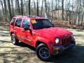 Flame Red 2004 Jeep Liberty Sport 4x4 Columbia Edition