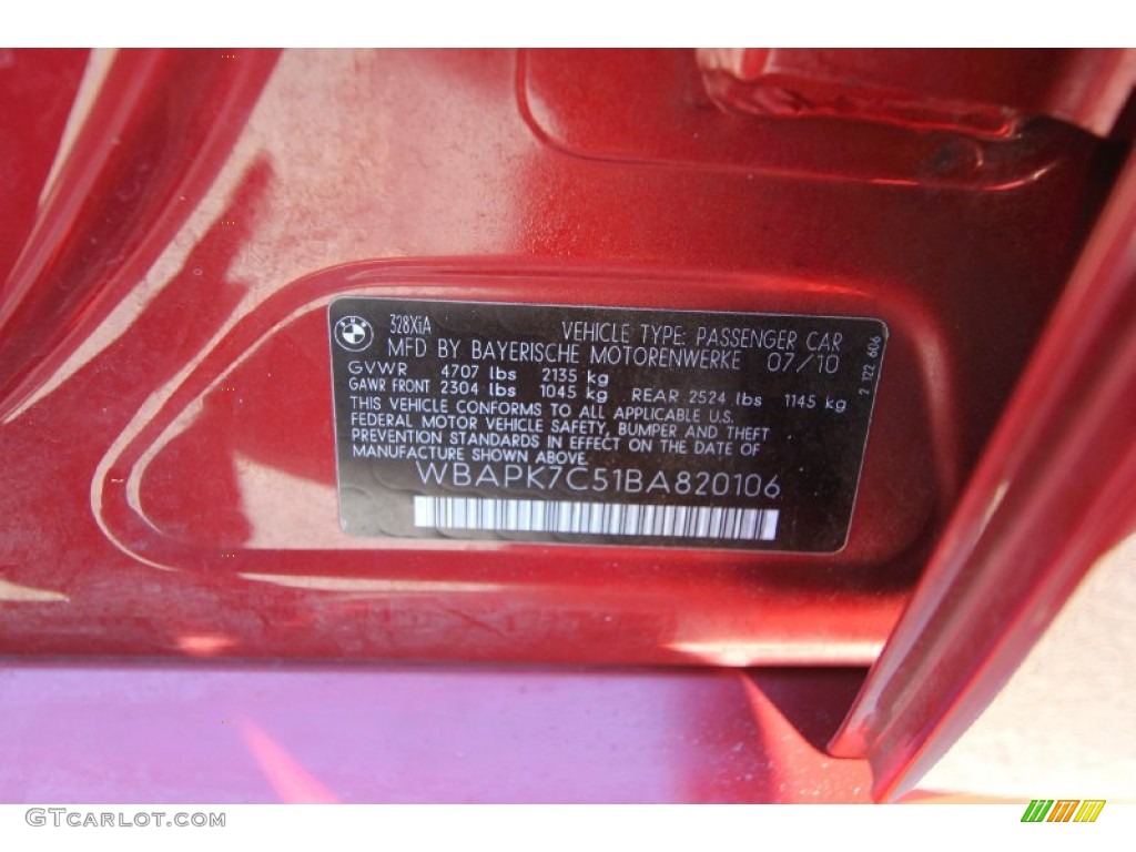 2011 3 Series 328i xDrive Sedan - Vermillion Red Metallic / Oyster/Black Dakota Leather photo #17