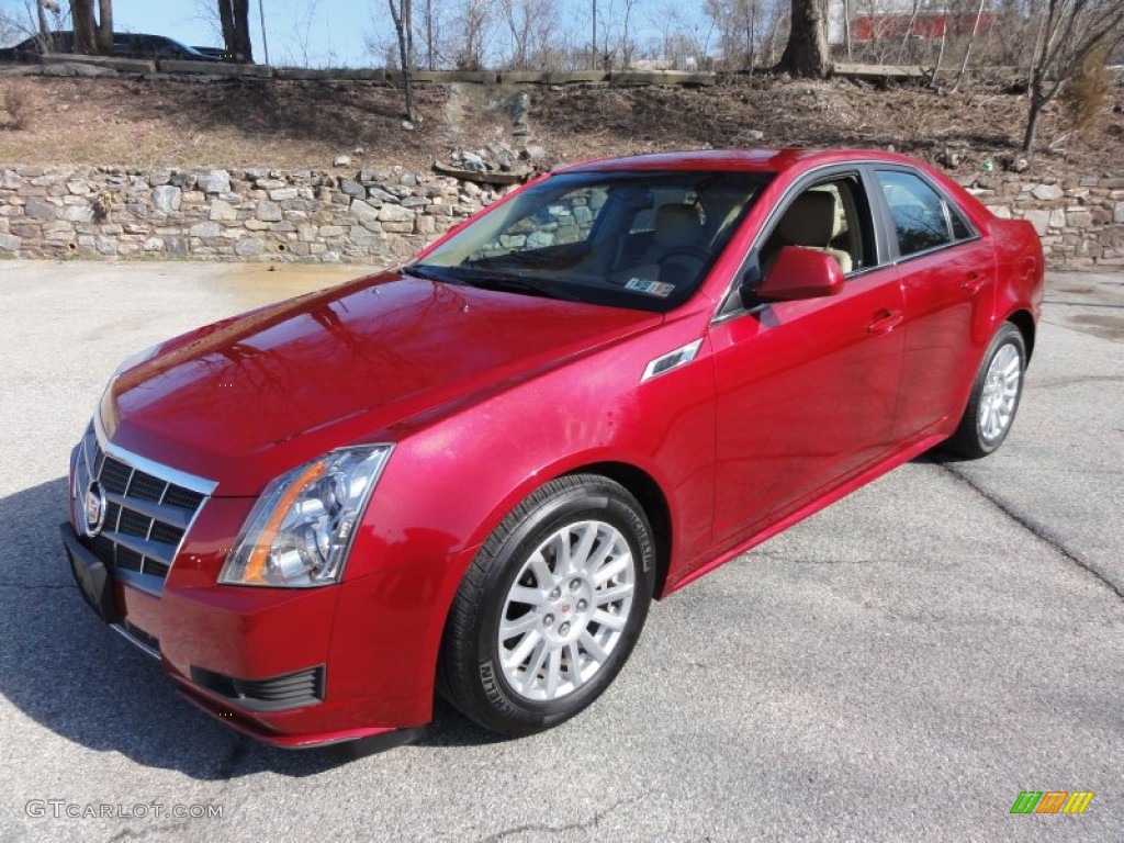 2011 CTS 3.0 Sedan - Crystal Red Tintcoat / Cashmere/Cocoa photo #2