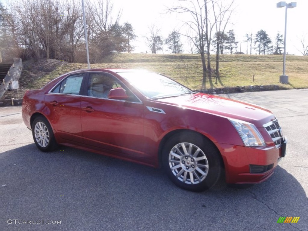 2011 CTS 3.0 Sedan - Crystal Red Tintcoat / Cashmere/Cocoa photo #6
