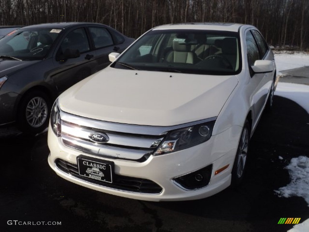 White Platinum Tri-Coat Ford Fusion