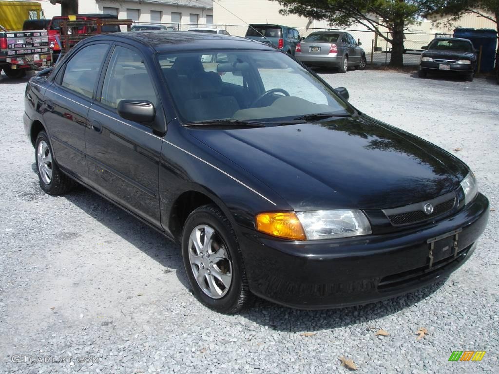 1998 Protege DX - Brilliant Black / Beige photo #3