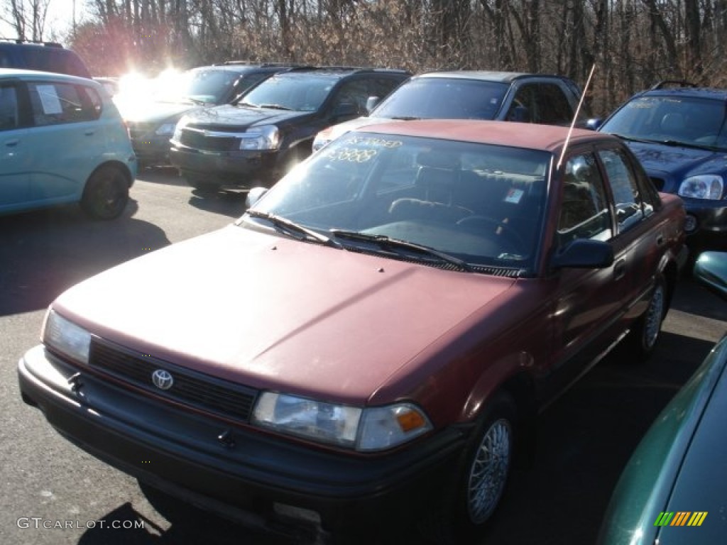 1992 Corolla Sedan - Red Pearl Metallic / Gray photo #1