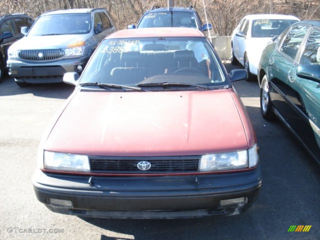 1992 Corolla Sedan - Red Pearl Metallic / Gray photo #2