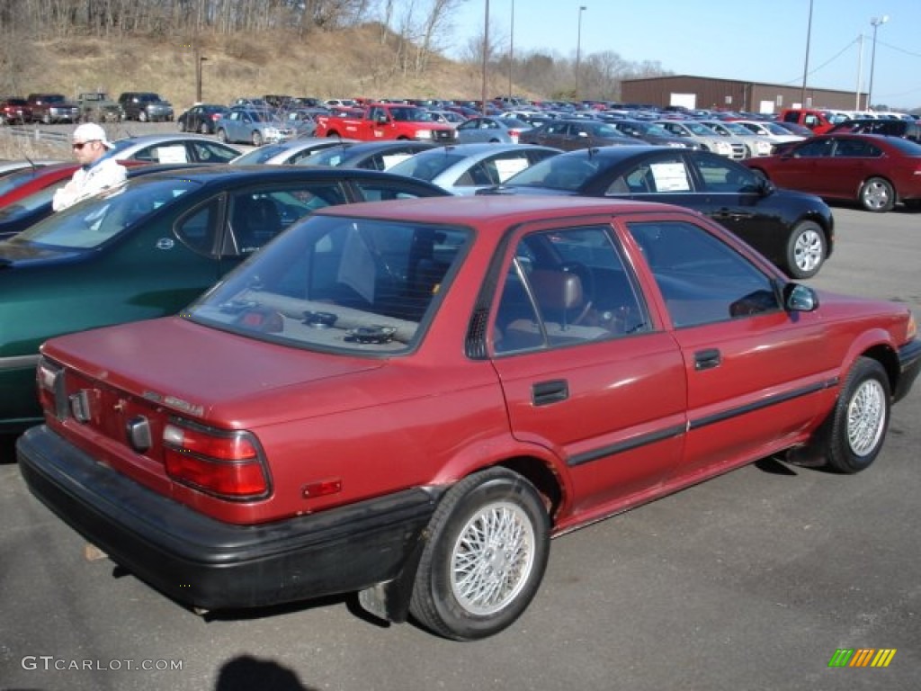 1992 Corolla Sedan - Red Pearl Metallic / Gray photo #4