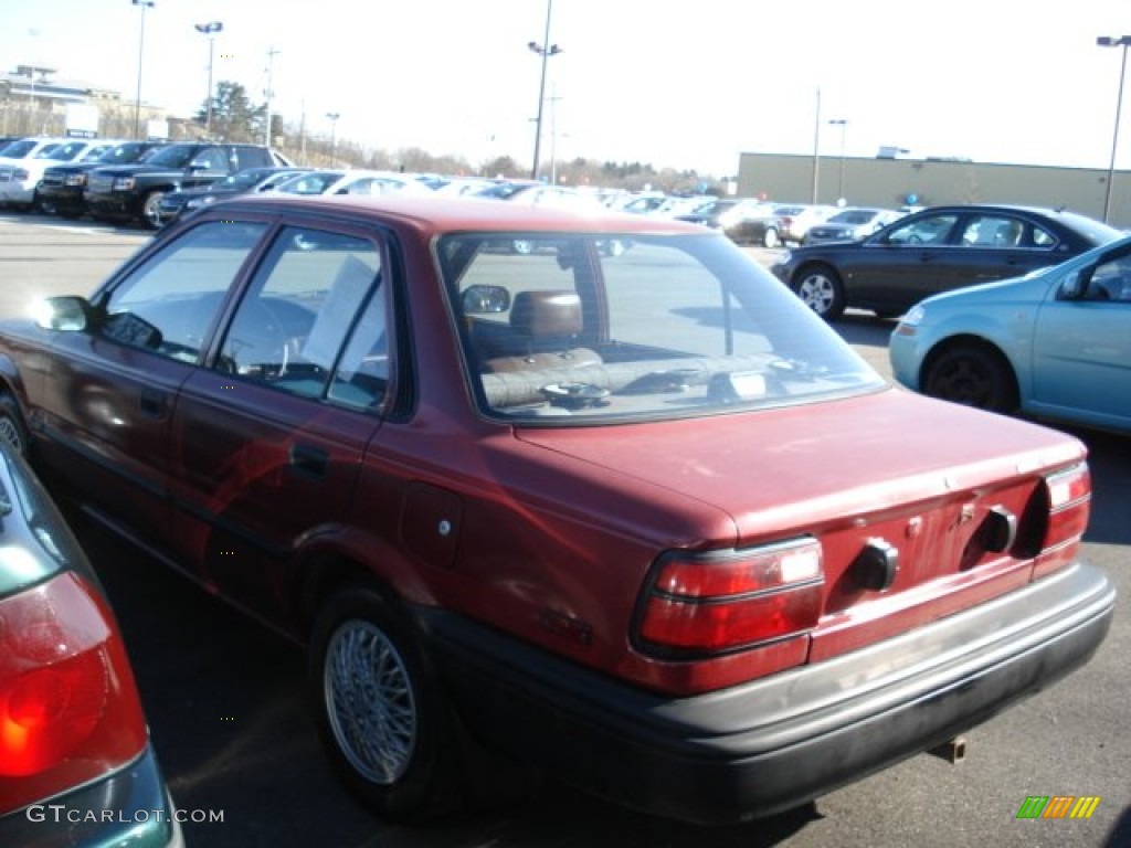 1992 Corolla Sedan - Red Pearl Metallic / Gray photo #6