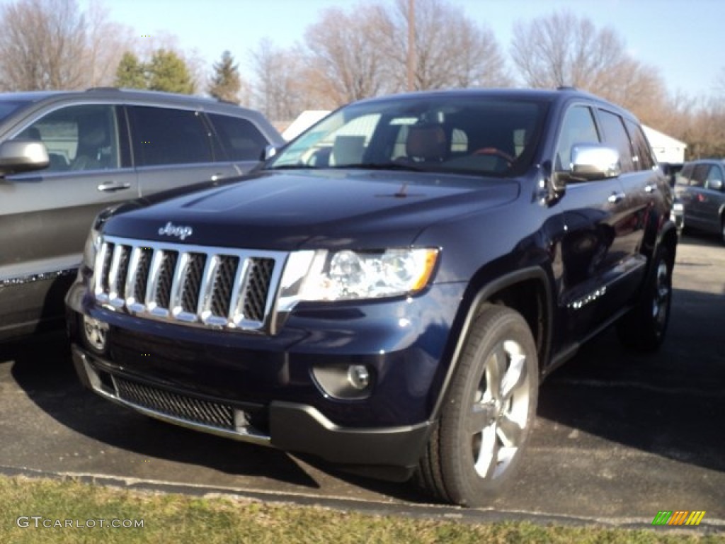 2012 Grand Cherokee Overland 4x4 - True Blue Pearl / New Saddle/Black photo #1