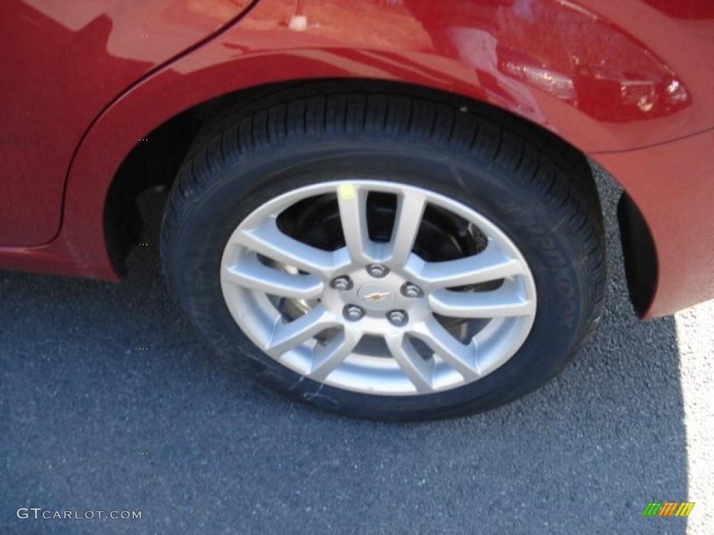 2012 Sonic LS Sedan - Crystal Red Tintcoat / Jet Black/Dark Titanium photo #9