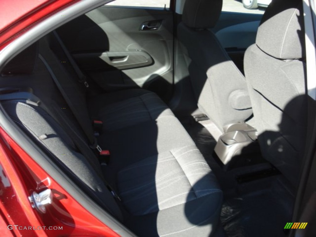 2012 Sonic LS Sedan - Crystal Red Tintcoat / Jet Black/Dark Titanium photo #15