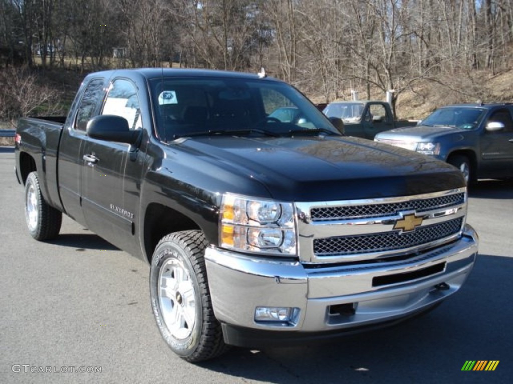 2012 Silverado 1500 LT Extended Cab 4x4 - Black / Ebony photo #2