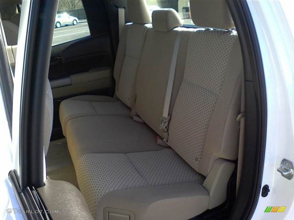 2010 Tundra Double Cab - Super White / Sand Beige photo #7