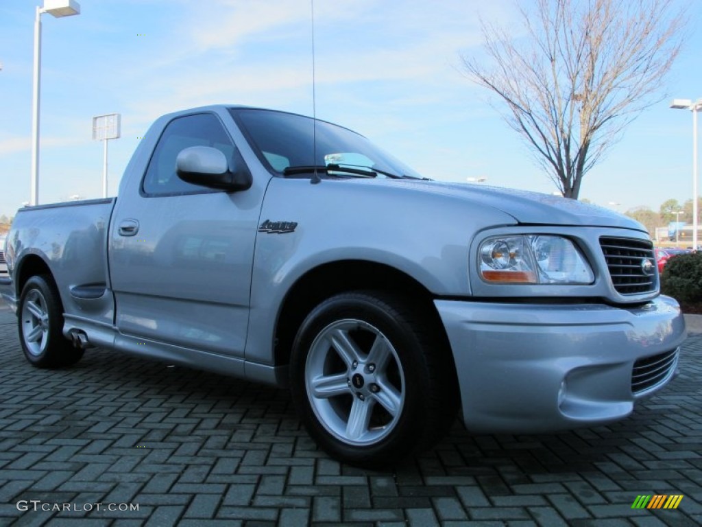 2004 F150 SVT Lightning - Silver Metallic / SVT Black/Light Flint photo #7