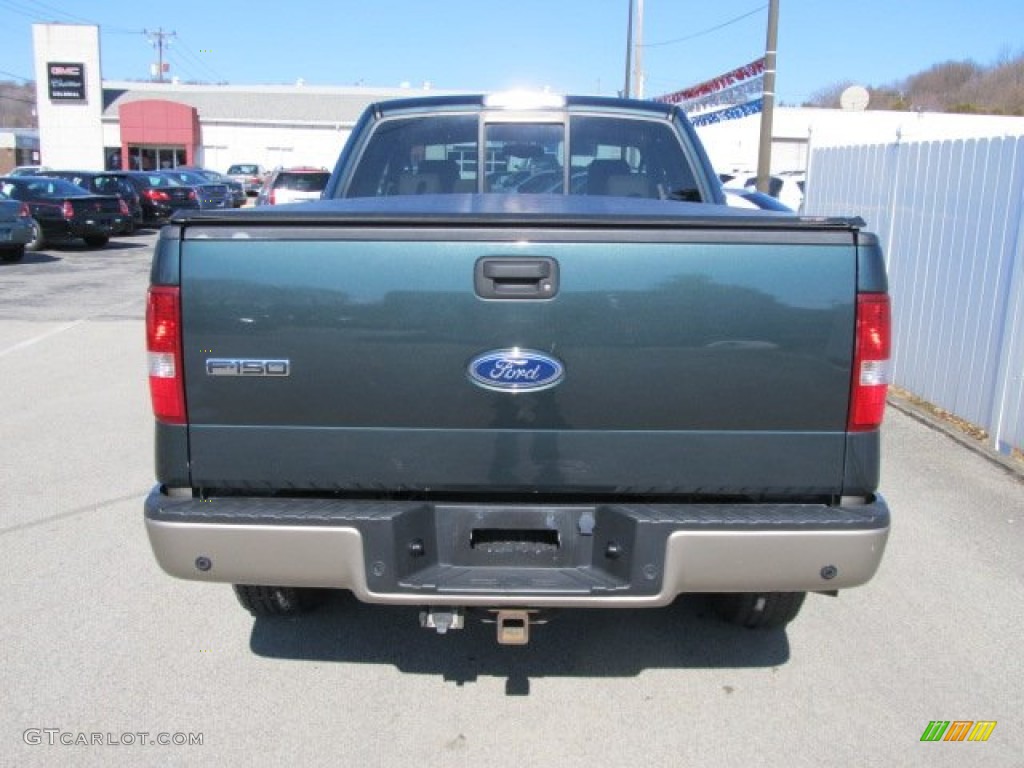 2005 F150 Lariat SuperCab 4x4 - Aspen Green Metallic / Tan photo #8